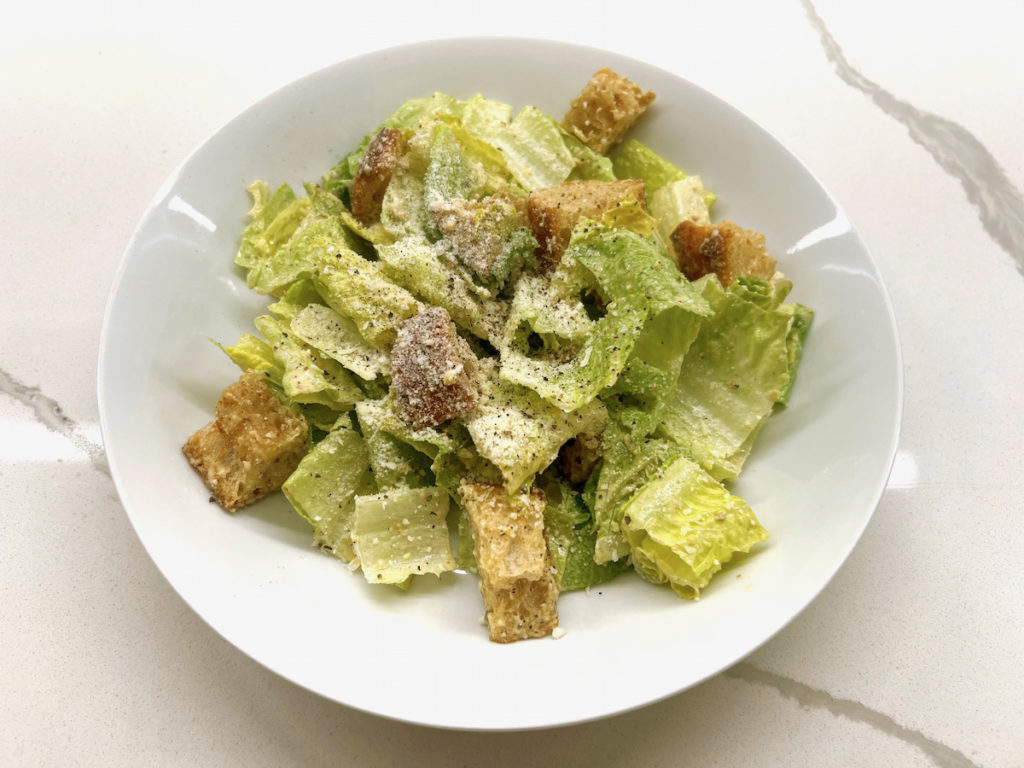 Romaine lettuce works well in an authentic Caesar salad. Photo credit: John Schinkel-Kludjian