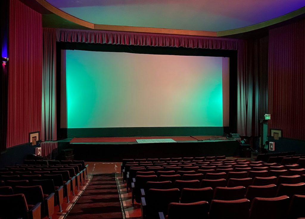 The theater has one screen - but it's a big one! Photo by Stephanie Uchida