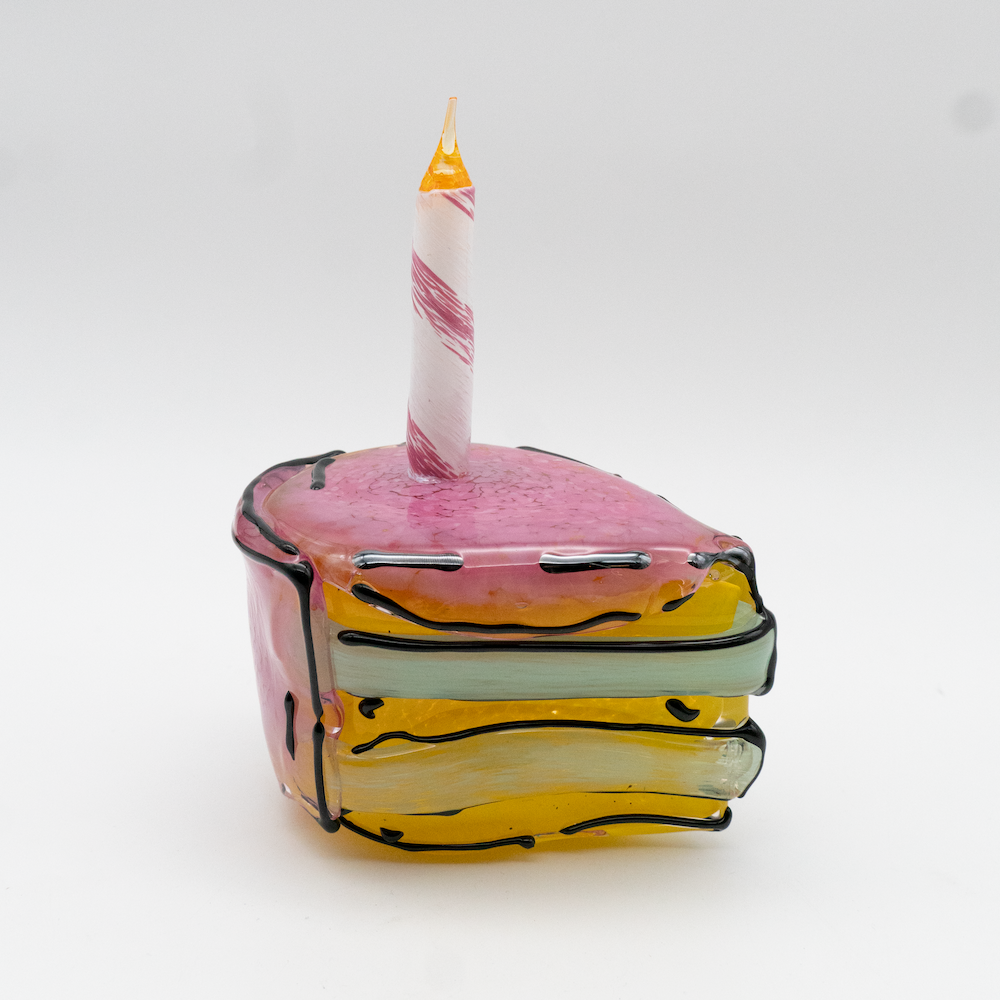 In her demo, Hartley will show her technique for making adorable glass cakes. Courtesy of Fremont Art Association