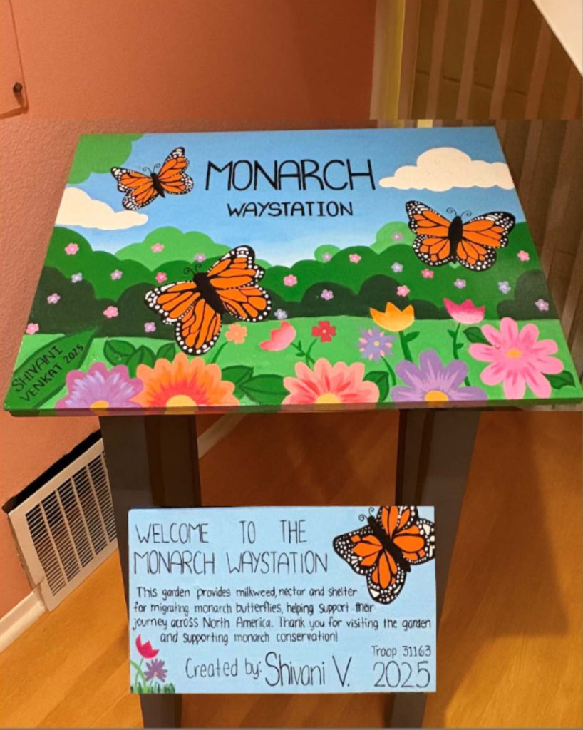 The project includes an educational signboard. Courtesy of Shivani Venkat